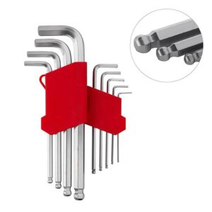 Intertool Miol Набір L-обр. шестиграних подовжених  ключів  з шарообразним накінечником 9шт 1,5-10мм. 0603