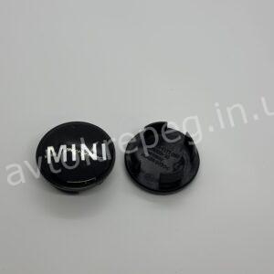 Заглушка в колісний диск Mini Cooper 54x44 чорний лого (Mini01)(4 шт)