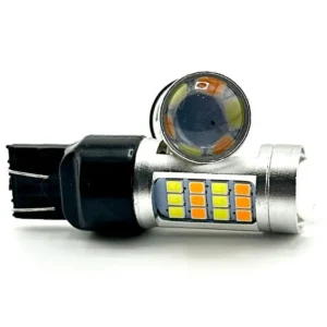 Лампа Діод Т20(W21/5W)БЦ 12V LED 42x2835 dual color white+yellow canb(обман) 00291