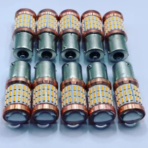 Лампа Діод BA15s (РY21W)А 12V LED 60х4014 Yellow canbus(обманка)00299