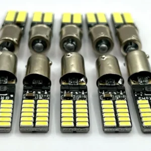 Лампа Діод BA9s (T4W)А 12V LED 24х4014 white резистор canbus(обманка) 00112