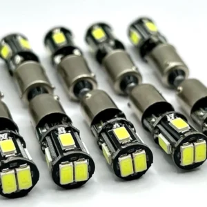 Лампа Діод BA9s (T4W)А 12V LED 6х5630 white резистор с-black 00113