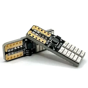 Лампа Діод Т10(W5W)БЦ12V LED 24x4014 green canbus(обманка) 00246