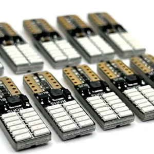Лампа Діод Т10(W5W)БЦ12V LED 24x4014 red canbus(обманка) 00247