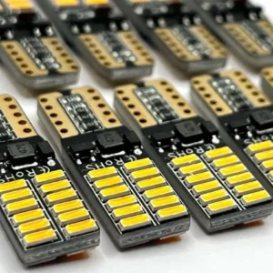 Лампа Діод Т10(W5W)БЦ12V LED 24x4014 yellow canbus(обманка) 00248