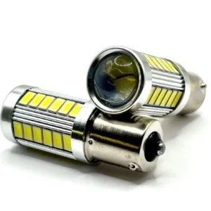 Лампа Діод BA15s (Р21W)А 24V LED 33х5630 white лінза 00251