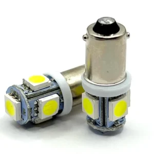 Лампа Діод BA9s (T4W)А 12V LED 5х5050 white резистор 00111