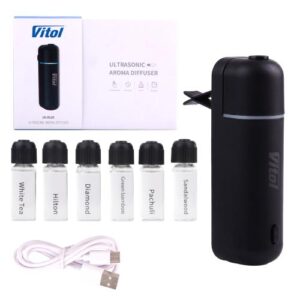 VITOL Ультразвуковий автомобільний аромадіфузор Black